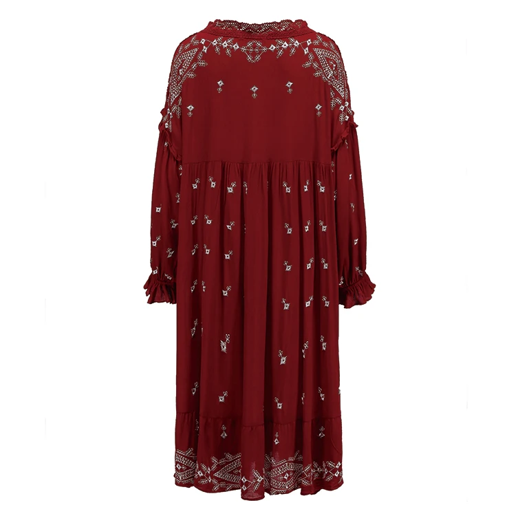 KHALEE YOSE лавандовое поле миди платье с цветочной вышивкой Бохо женское винтажное
