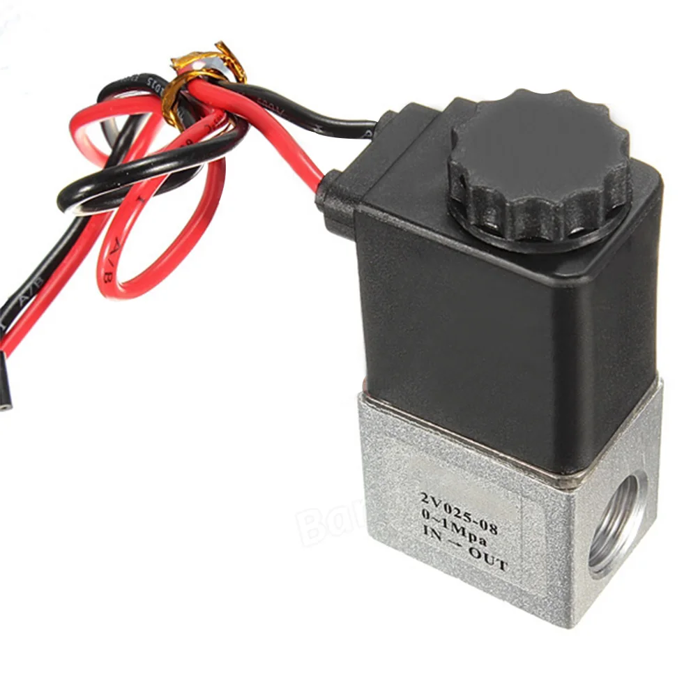 

Water Accessories Household Pneumatic Anodized Aluminum 12V Easy Install 2 Way Plumbing Air Gas Solenoid