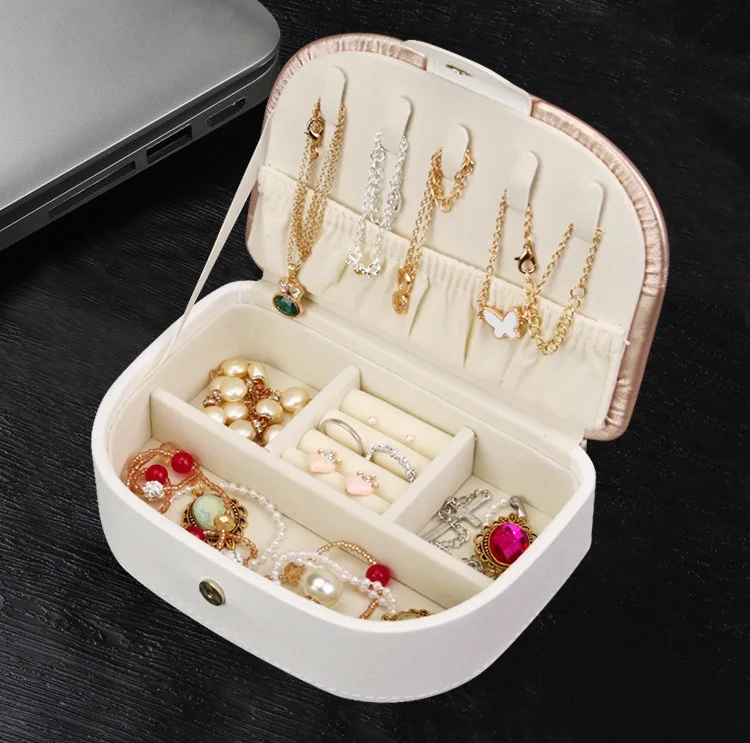 

European necklace jewelry box portable large capacity storage box jewelry box