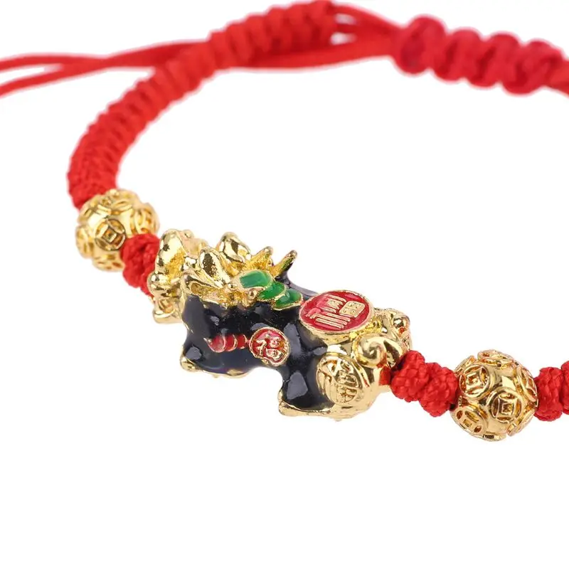 

Charm Color Pixiu Change Temperature Kabbalah Red String Braided Mood Bracelets