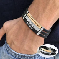 custom thin leather bracelet personalized adjustable cuff wristband punk leather wrap for women men