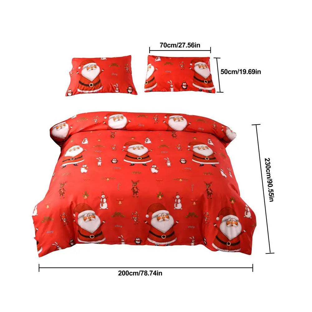 Рождественский Комплект постельного белья с наволочкой покрывало для кровати