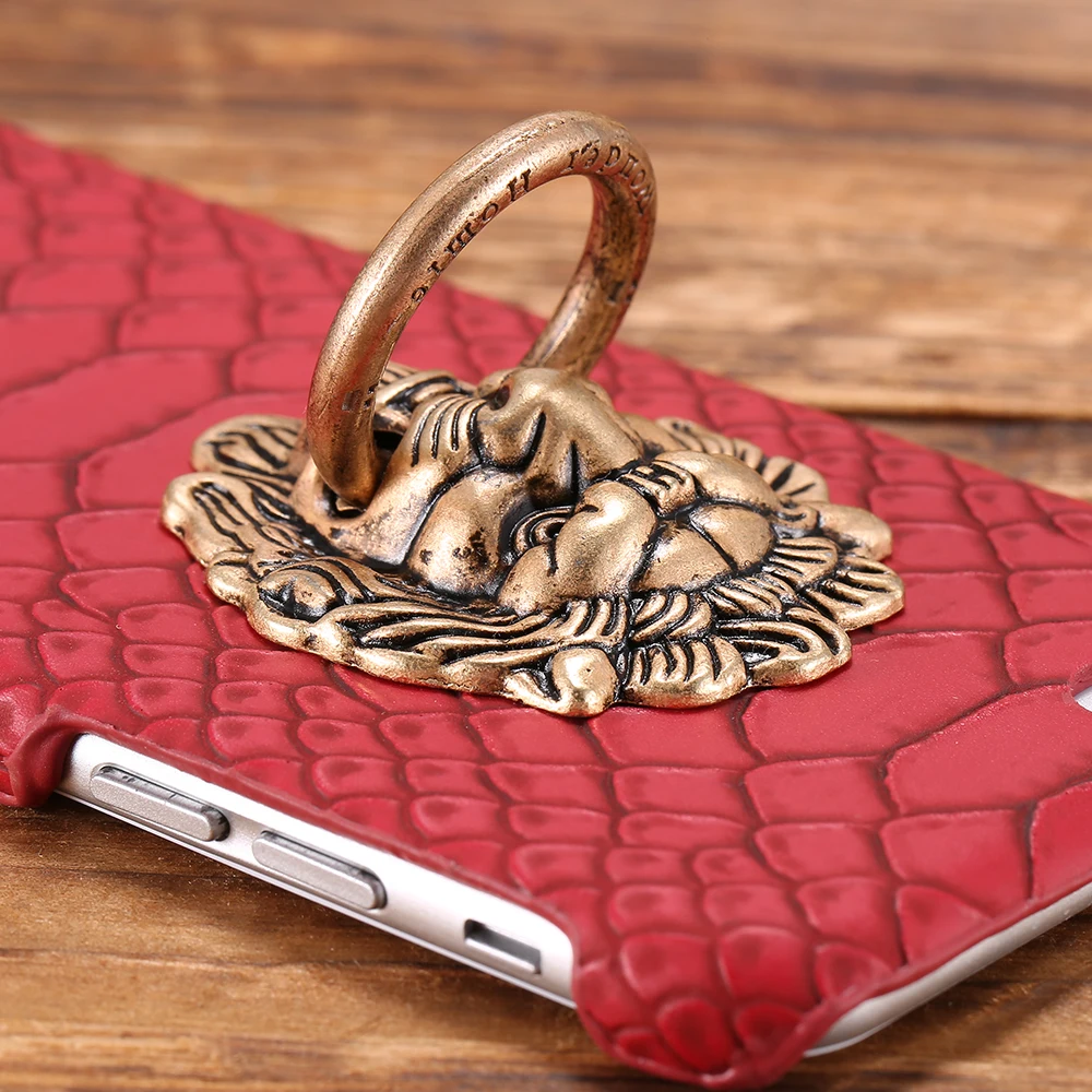 KISSCASE Lion Ring Finger Phone Case For iPhone 7 8 Plus X XS 6 6S Snake Skin Leather Cases iphone 5 5S SE Covers Funda |