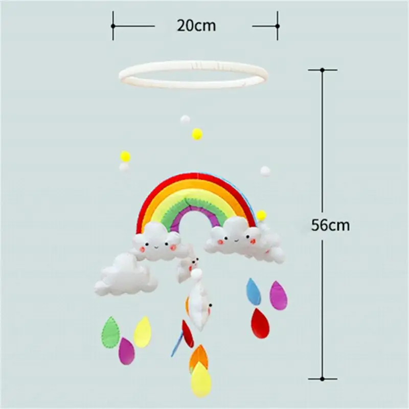 

DIY Homemade Rainbow Materials Assemble Sets Hanging Bed Bell Diy Creative Craft Toys Home Decoration