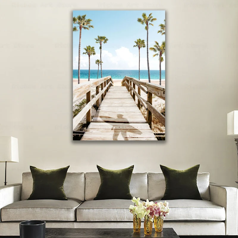 

Seaside Landscape Canvas Painting Wall Art Decoration Nordic Posters and Prints Wall Pictures Living Room Dining Room Home Decor