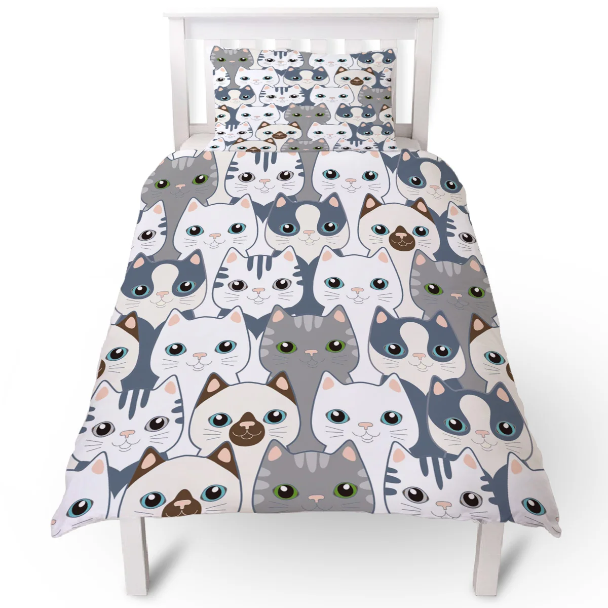 Cat Group Duvet Cover Set 2/3/4pcs Bedding Bed Sheet Pillowcases | Дом и сад