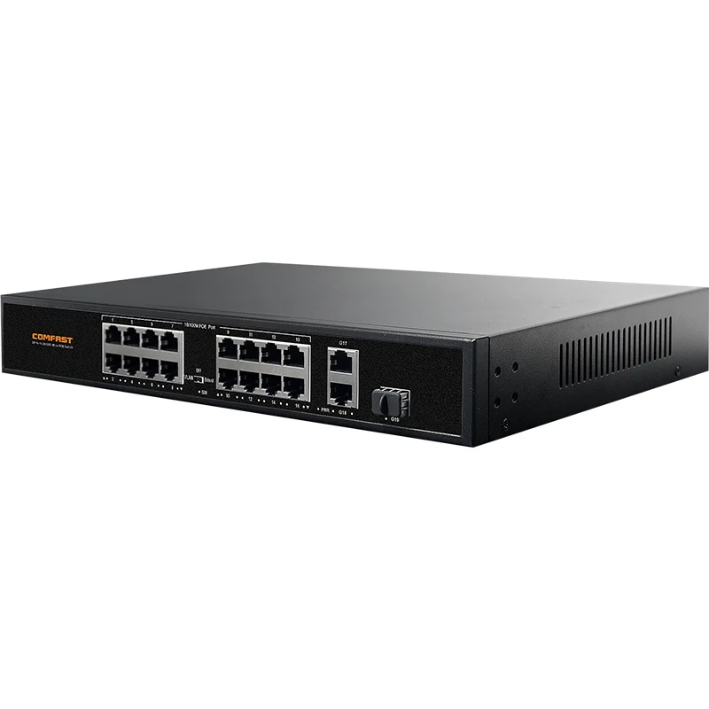 COMFAST CF-SF1162P IEEE 802.3af/at 19 портов smart 100M/gigaself-адаптация сетевой коммутатор POE с 2 *
