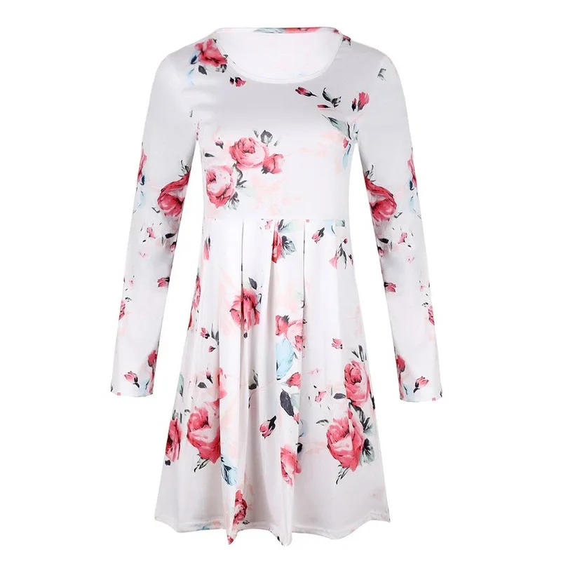 

Spring and Summer Printed Long-Sleeved Expandable Multi-Color Dress Dresses for Women Punk Rave Dress Dresses for Women Party