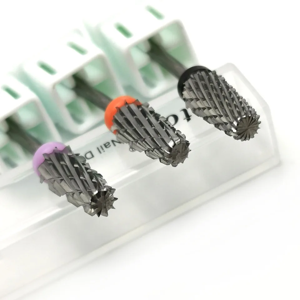 HYTOOS 5 в 1 конические карбидные сверла для ногтей фреза удаление маникюра Acylics &amp Gel