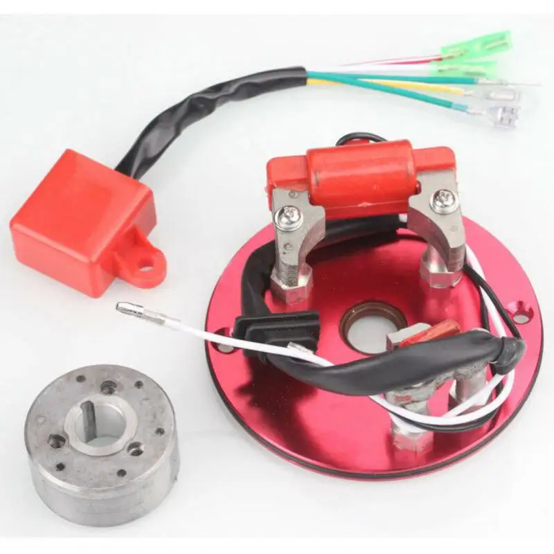 Новый гоночный статор Magneto внутренний ротор комплект CDI красный для 110 125 140cc Lifan YX