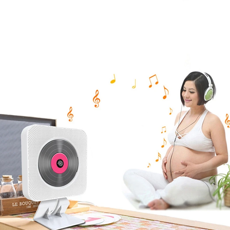 Wall-Mounted Bluetooth CD Player Prenatal Education Speaker Sounds Cd English Learning Machine (EU Plug) | Электроника