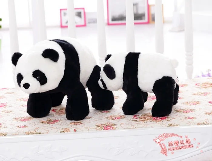 

Simulated Large Stuffed Animals Black White Soft Panda Children's Plush Toys Kawaii Pillow Christmas Birthday Popular Toy AA50MR