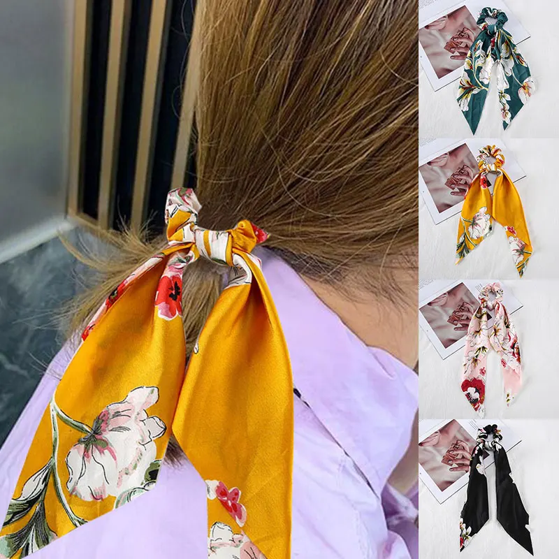 

Candy Color Women Hair Scrunchie Bows Ponytail Holder Hairband Bow Knot Scrunchy Girls Hair Ties Hair Accessories Christmas