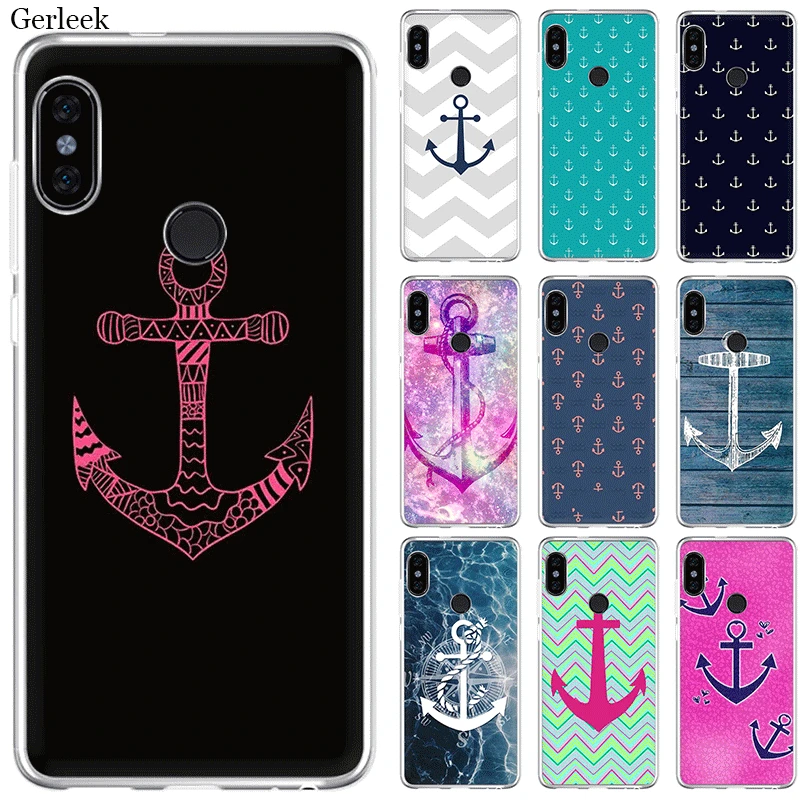 Мобильный чехол для телефона Xiaomi mi 5 5S 6 x 2S 8 A1 A2 5X 6X Lite F1 9 9T MAX 3 A3 Pro CC9 CC9E крышка якорь