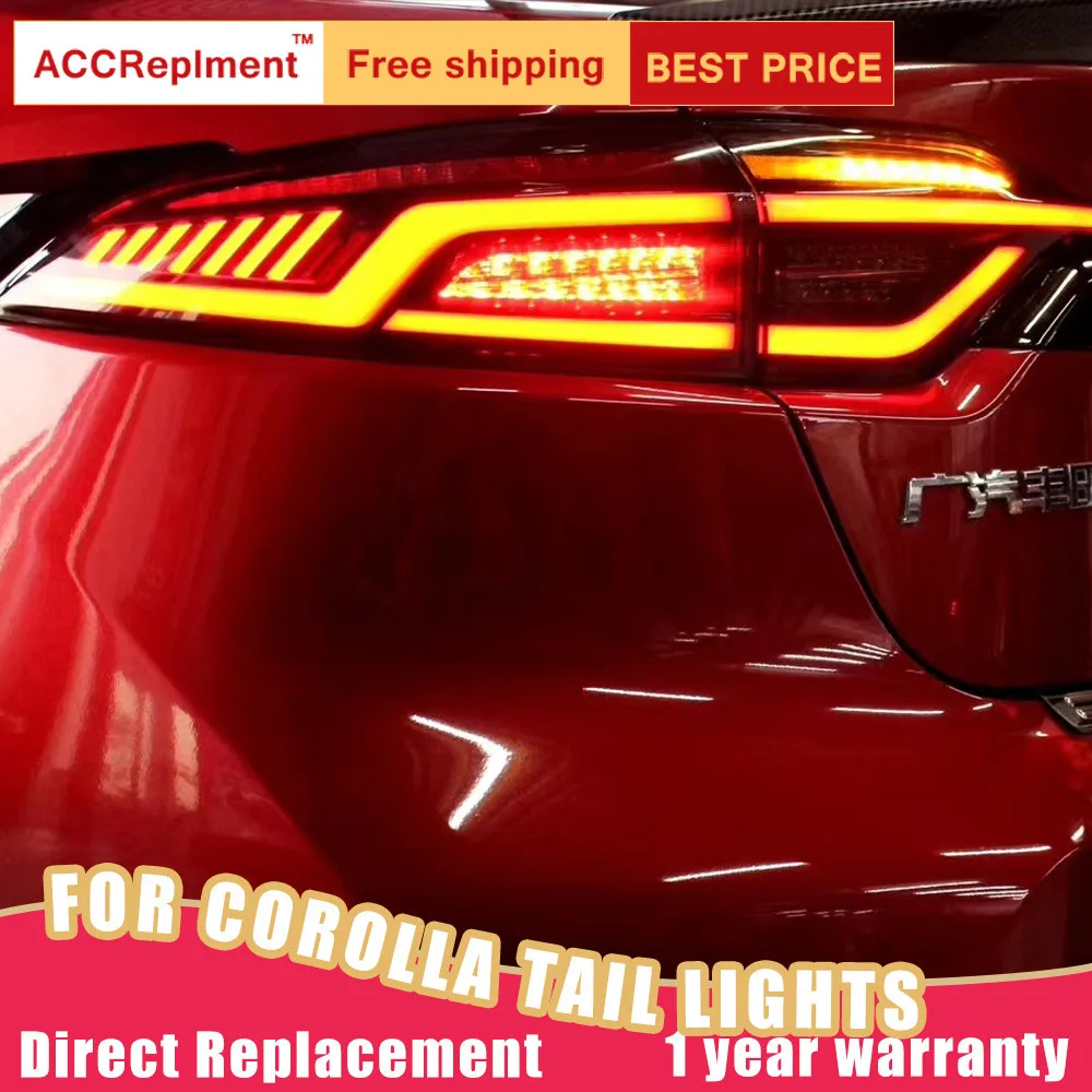 

New LED Taillights Assembly For Toyota US Corolla 20-IN LED Rear Lamp Brake Reverse Light Rear Back Up Lamp DRL Car Tail lights