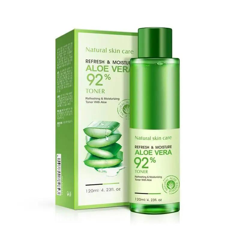 120ml Aloe Vera Face Toner Moisture Tonic Hydration Makeup Oil Soothing Skin Control Minimizer Toner Pore Care Water R9L8
