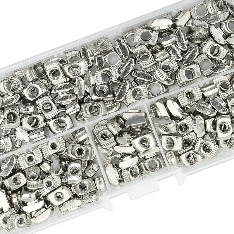 

160 Pcs T Nuts, T Slot Nut Hammer Head Fastener Nut with 608-2RS Ball Bearing-Bearing