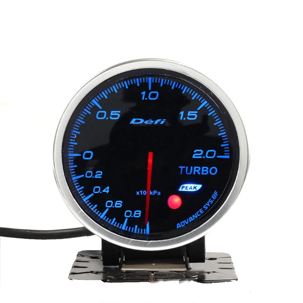 Turbo Gauge Df Advance BF 60 мм Авто Датчик 7 цветов подсветка шаговый двигатель турбонасос с масляным охлаждением давление воды измеритель об/мин с датчиком - Цвет: Turbo Gauge