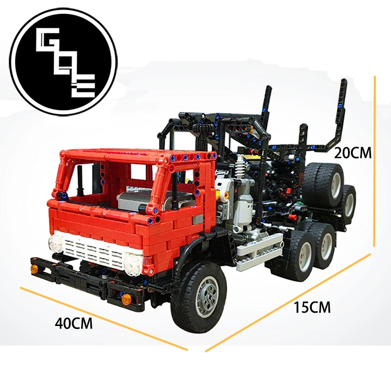 

Technical city Construction Engineering vehicle Logging truck RC Remote Control Crane MOC-26856 building blocks bricks kids toys