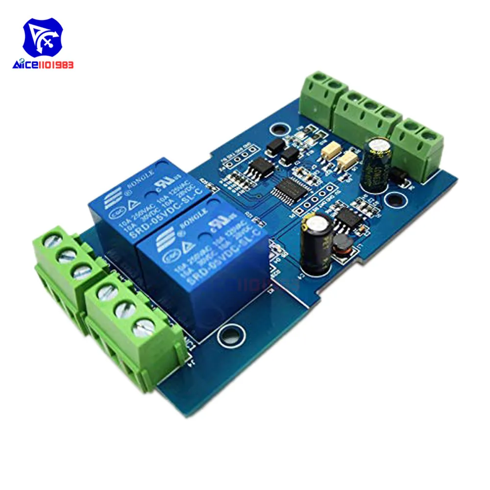 Релейный модуль Modbus RTU, переключатель с входом и выходом RS485/TTL ...
