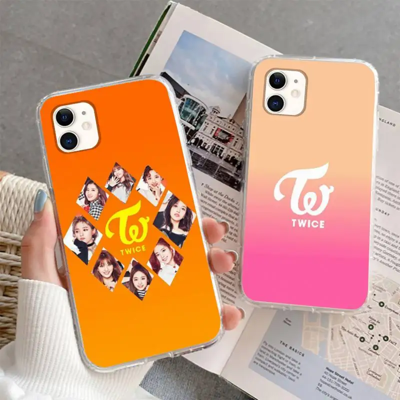 

TWICE K Pop Soft TPU Silicone Phone Case For iPhone 6 7 8 11 12 13 Plus XS Max XR Pro Mini SE Soft Transparent Cover Fundas