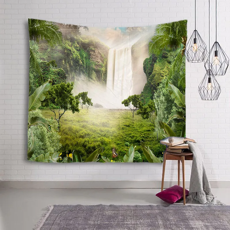 Красивый пейзаж на весну гобелен гостиная кровать комната печать домашний деко
