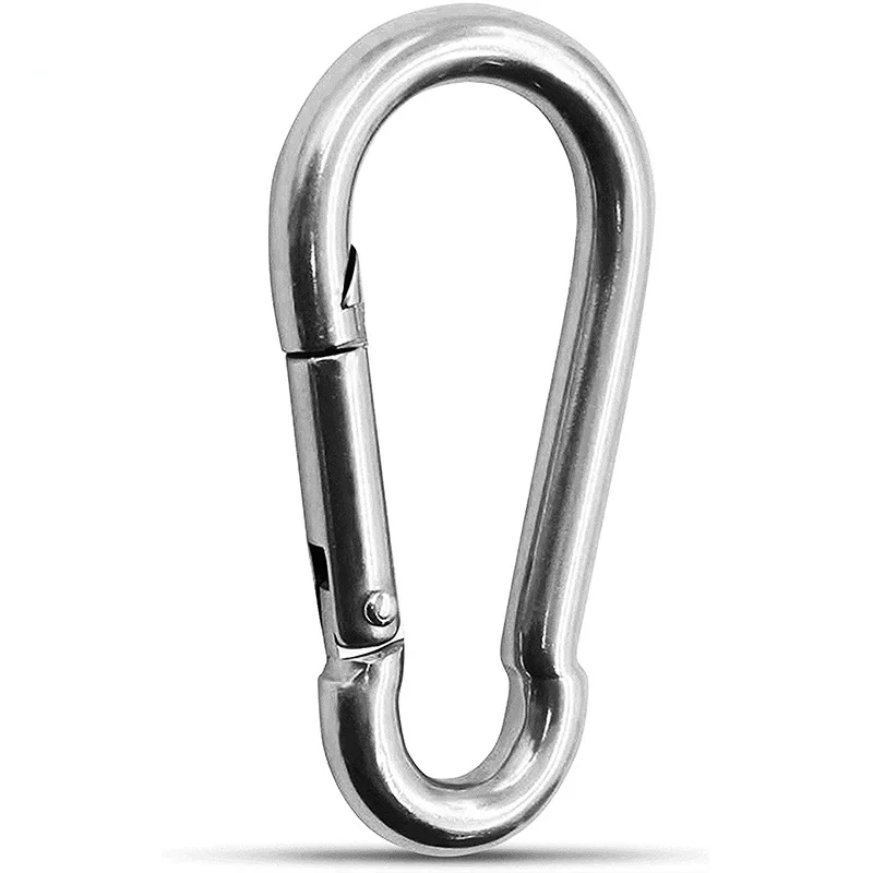 

Stainless Steel 304 (M8) Carabiner Carbine Snap Hook Key-Lock for Travel, Camping, Hammock, Hiking, Fishing,Dog Leash Keychain