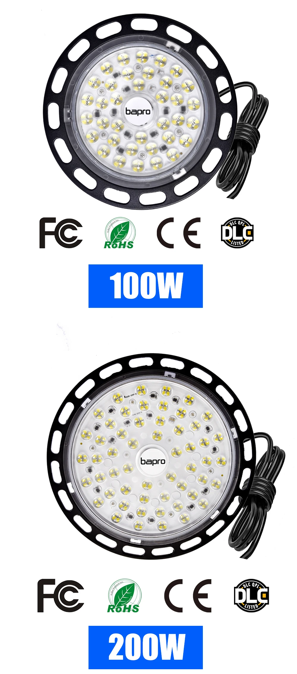 UFO Led High Bay освещение 100 Вт 200 Вт 300 Вт Водонепроницаемый IP44 гараж мастерская склад Highbay освещение промышленная Led машина лампа