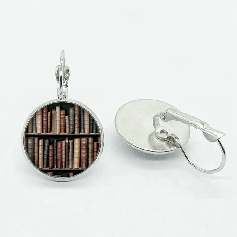 НОВЫЕ антикварные книги серьги узор стекло ручной работы Женские Ювелирные