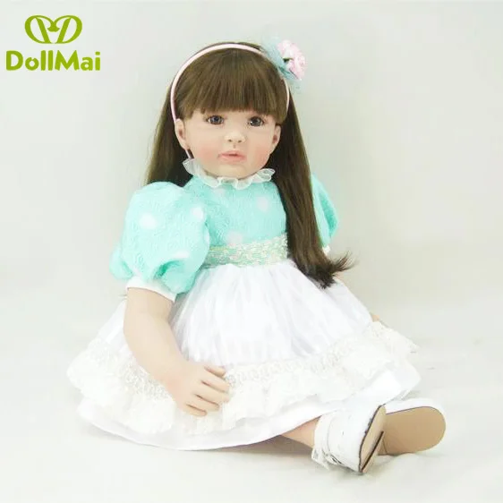 

Высококачественная виниловая силиконовая кукла-младенец, 60 см, игрушка для новорожденных девочек, кукла принцессы, подарок на день рождения, фотоигрушка