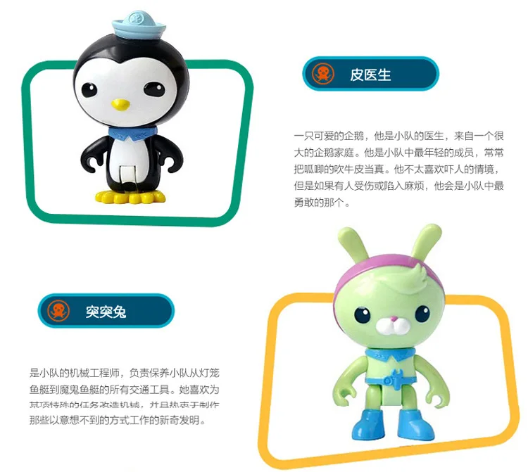 8 шт./партия octonauts фигурные игрушки Октонавты песо капитан Barnacles kwazii shellington Dashi Tweak Inkling octonauts brinquedos