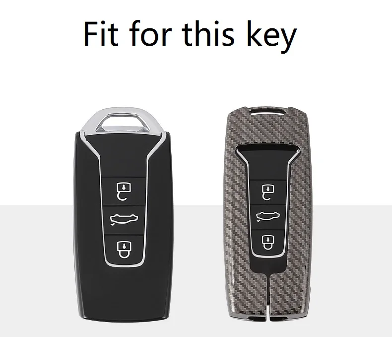 Углеродное волокно Стиль цинковый сплав автомобильный ключ чехол оболочка