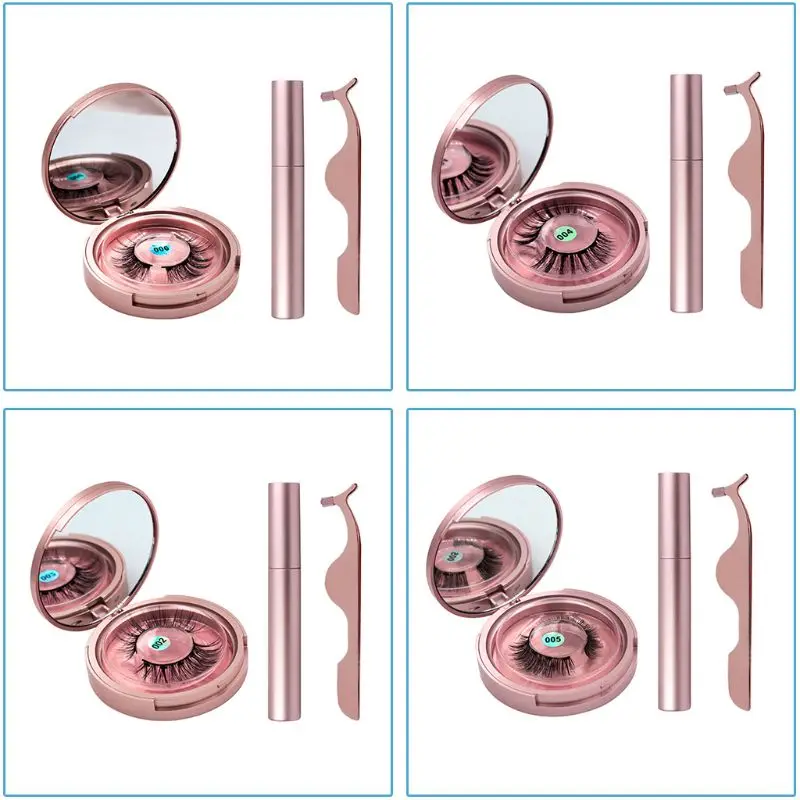 

Magnetic Eyeliner Liquid Magnet False Eyelashes Kit Waterproof Reusable Long Lasting False Lash With Tweezer Set Makeup Cosmetic