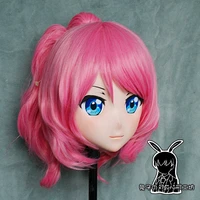 Rabbit 75 Resin Cross dress Pretty Girl Head BID Doll Mask Arknights Japanese Anime Ptilopsis Cosplay Kigurumi Mask Cos
