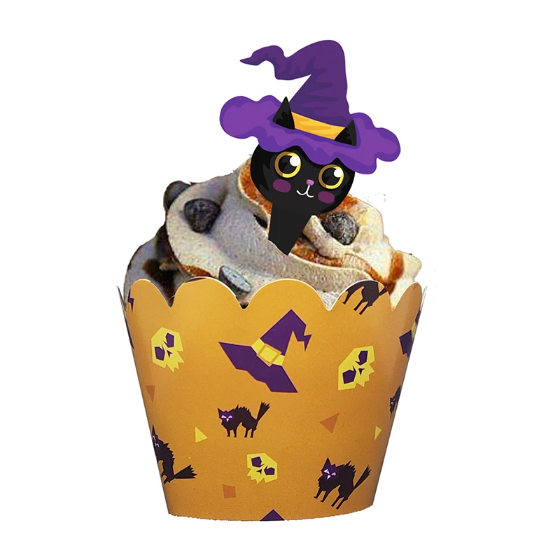 

Halloween Decorations For Home CupCake Decorating Tools Cake Topper And Wrapper Pumpkin Halloween Party Cake Decorating Supplies