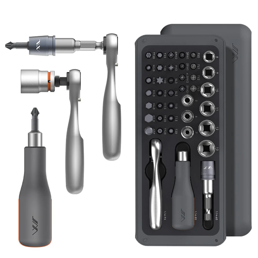 Профессиональный и практичный набор ключей с храповым механизмом 41 в 1 Набор