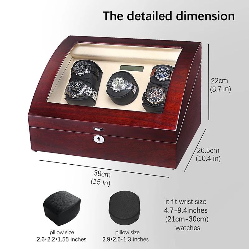 Чехол-подставка для часов автоматический вращающийся держатель с пятью моторами