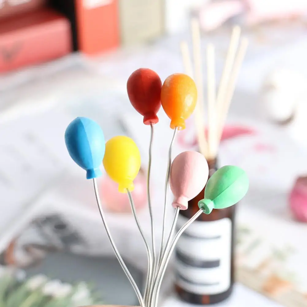 

6 шт Миниатюрный многоцветный круглый шарик в форме сердца для кукольного домика