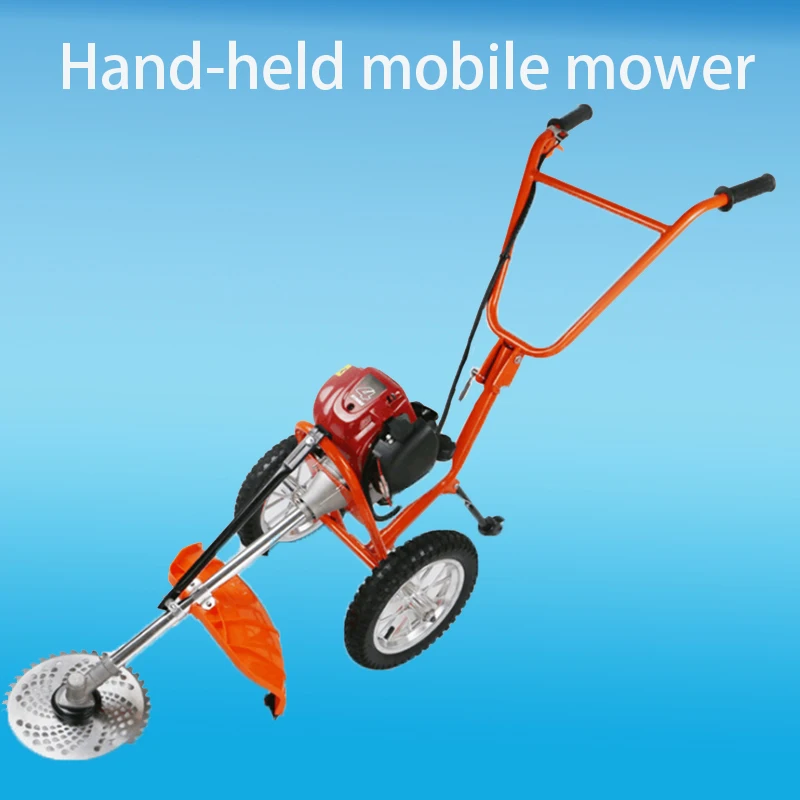 Малая бензиновая ручная нажимная газонокосилка многофункциональная для уборки