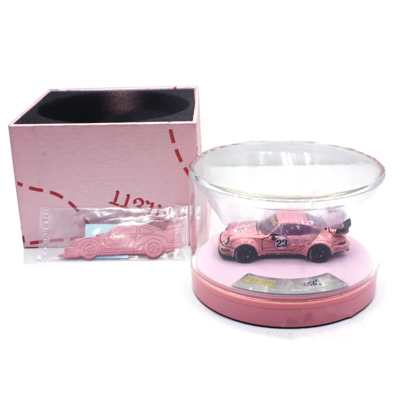 

Коллекционная модель автомобиля из сплава, 1/64, Porsches Pink pig all open limited edition