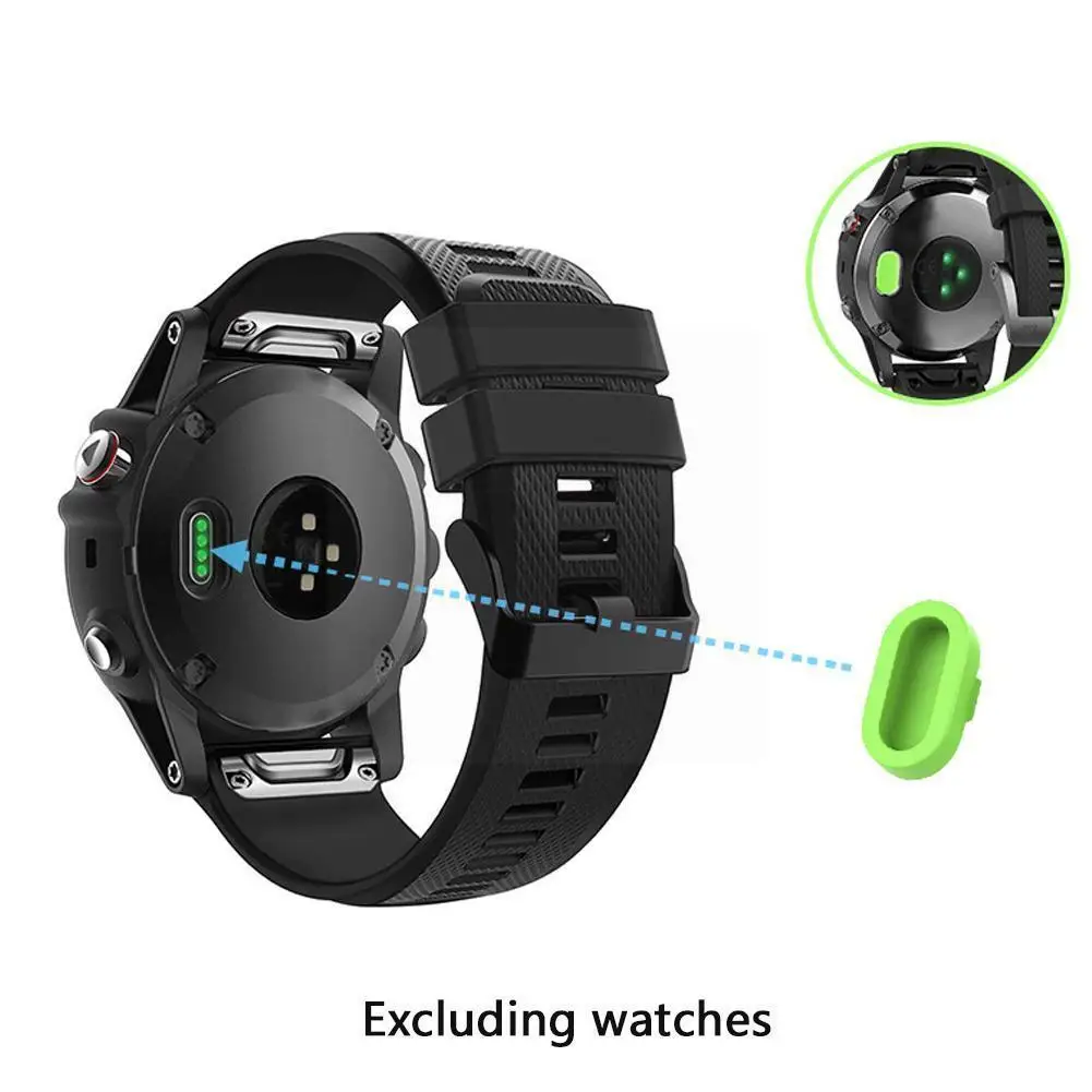 

Gray Silicone Watch Charger Port Cover Protector Dust For 3 Anti Port Vivoactive 5 Plug Charging P5q3