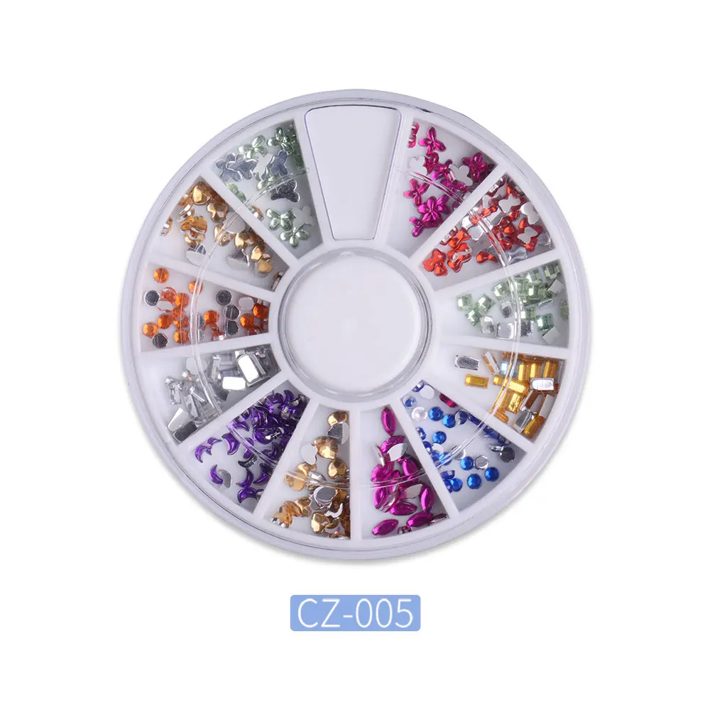 RS Стразы для ногтей украшения смешанные аксессуары используется с липким гелем