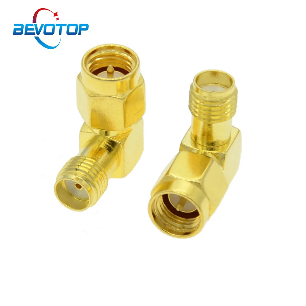 10 шт./лот SMA «штекер»-«гнездо SMA», прямоугольный адаптер для антенны Wi-Fi/FPV радиочастотного разъема