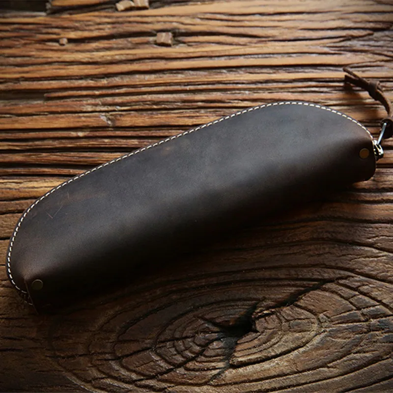 Кожаный чехол для карандашей LEACOOL ручная работа из натуральной кожи винтажная