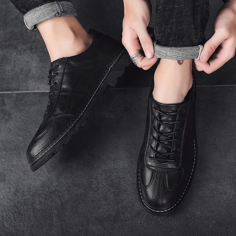 

Men Shoes Dress Retro Design Classic Business Formal Shoes PU Leather Dress Shoe Men Oxford Male Footwear Lace-up Calzado Hombre