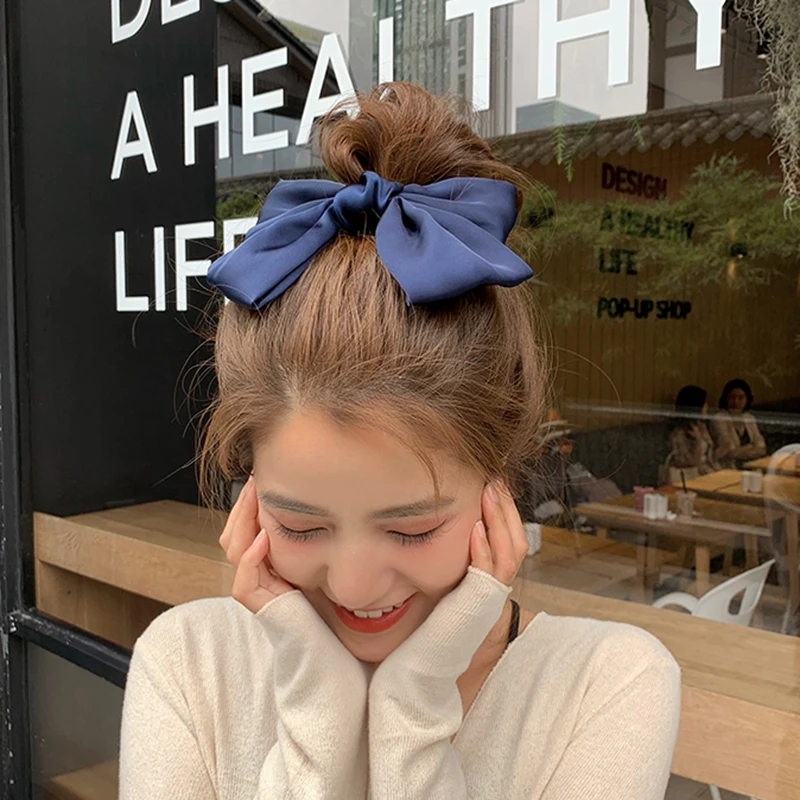 Korean New Barrettes Red Large Bow Hairpin Girl Fashion Knotted Hair Rope Sweet Spring Clip Accessories Women Headdress |
