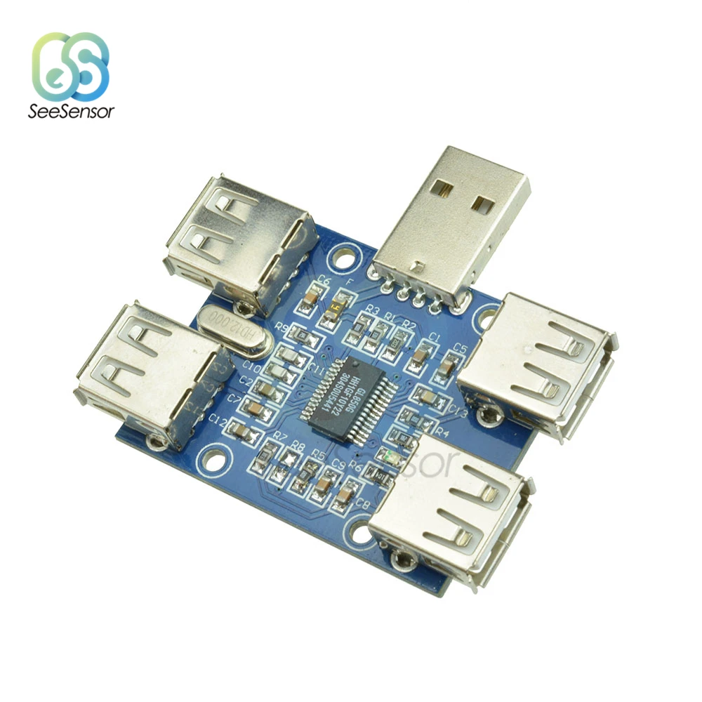 DC 5V usb-хаб контроллер USB2.0 HUB концентратор 4-муфтовый стыковочный USB плата