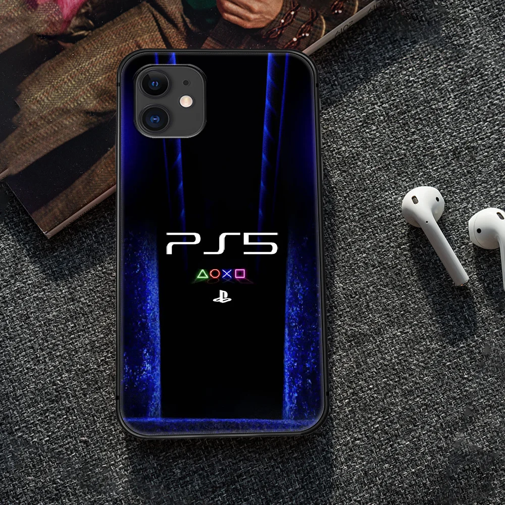 

PlayStation 5 ps Phone Case Cover Hull For iphone 5 5s se 2020 6 6s 7 8 12 mini plus X XS XR 11 PRO MAX black Cover Tpu Cell