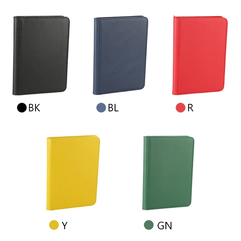 

Waterproof Double-Sided 9 Pockets Trading Card Binder, Card Collectors Album Folder Side Loading Pockets for Cards A0KA