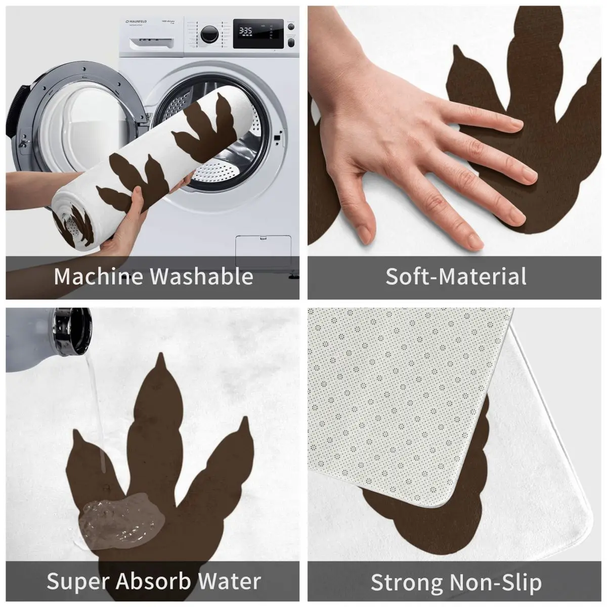 Динозавр ножки полиэстер Придверный коврик для ног нескользящий моющийся вход